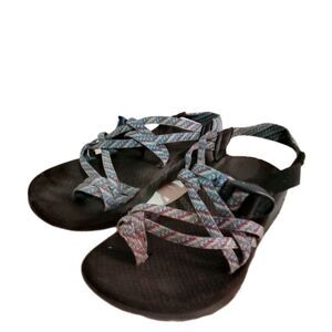 Chaco Z/Cloud X2 Women's Size 8 Hiking Sandals Adjustable Strap Geometric